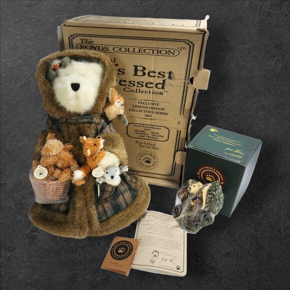 Boyds Bears FERN WOODSBEARY 2001 Exclusive Numbered 7097/40000 Complete In Box - Picture 1 of 16